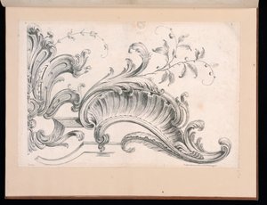 Entwurf für Rocaille-Dekoration, Tafel 4 in Seconde Partie de divers Ornements von Alexis Peyrotte