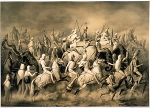 Maharaja Sher Singh von Punjab und sein Gefolge auf der Jagd, Illustration aus 
