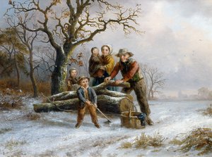 Holzhacken, 1865