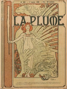 Titelblatt von La Plume Nr. 209, 1898 von Alfons Marie Mucha