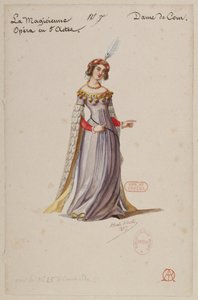 Halévy - Die Zauberin - Kostümentwürfe von Alfred Albert - 07. Hofdame von Alfred Albert