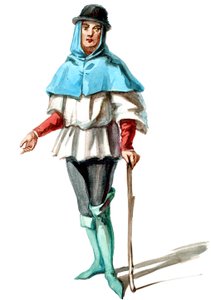 Halévy - Die Zauberin - Kostümentwürfe von Alfred Albert - 15. Bauer (retuschiert)