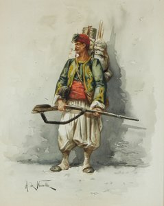 Militärfigur von Alfred Brunel de Neuville