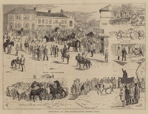 Notizen auf dem Horncastle-Pferdemarkt von Alfred Chantrey Corbould