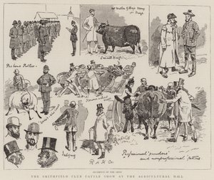 Die Smithfield Club Viehschau in der Agricultural Hall von Alfred Chantrey Corbould