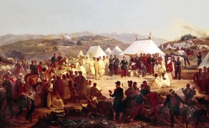 Eroberung Algeriens: Kapitulation des Stammes der Beni Raten aus Kabylien vor dem französischen Marschall Randon im Jahr 1854