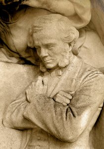 Detail einer Skulptur des Komponisten César Franck von Alfred Charles Lenoir