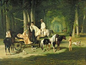 Herr und Frau A. Mosselman und ihre zwei Töchter von Alfred Dedreux