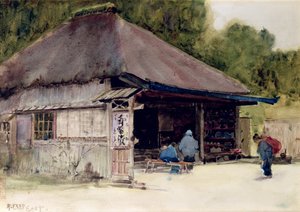 Teehaus im Dorf Hakone, ca. 1889