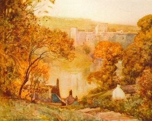 Chepstow Castle, am Wye, ca. 1910 von Alfred East