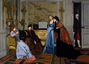 Elegante Figuren in einem Salon von Alfred Emile Stevens