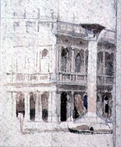Ein Gebäude in Venedig, in der Nähe von St. Markus, 19. Jahrhundert von Alfred Emile Stevens