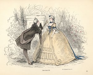 Frauenkostüm zur Zeit von König Ludwig XV. von Frankreich von Alfred Grevin
