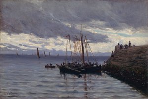 Ankunft der Sardinenfischer von Alfred Guillou