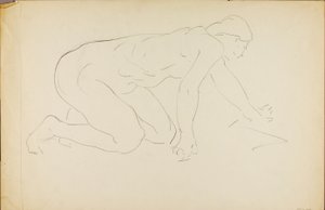 Kriechender Akt von Alfred H. Maurer