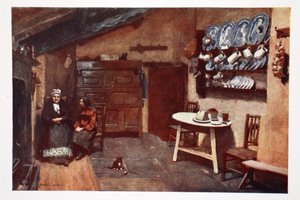 Eine alte Gasthausküche, Coniston, aus einem Portfolio von Drucken nach den Original-Aquarellen, ca. 1920 von Alfred Heaton Cooper