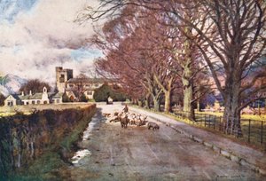 Lake District: Crosthwaite Kirche, Keswick von Alfred Heaton Cooper