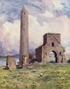 Der Runde Turm und die Abtei, Devenish Isle von Alfred Heaton Cooper