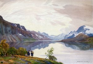 Blick von der Touristenstation, Saltoluokta, Lappland
