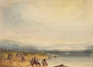 Karawane am Platte River, ca. 1837 von Alfred Jacob Miller