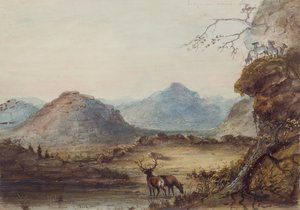Felsformationen in der Nähe des Sweet Water, um 1837 von Alfred Jacob Miller