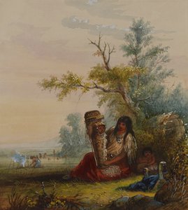 Gruppe von indischen Müttern und Kindern von Alfred Jacob Miller