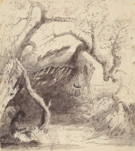 Indianerkabine am Platte, ca. 1837 von Alfred Jacob Miller
