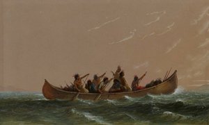 Indisches Kanu von Alfred Jacob Miller