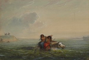 Indianische Liebesflucht von Alfred Jacob Miller