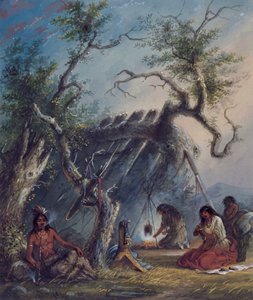Indianerhütte von Alfred Jacob Miller