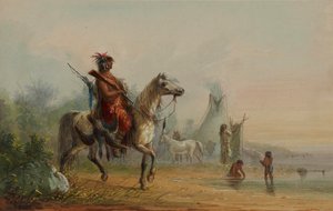 Indianer kehrt mit Wild ins Lager zurück von Alfred Jacob Miller