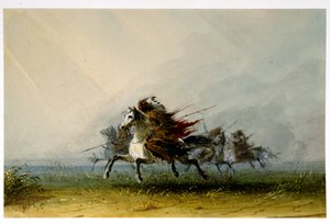 Indianer auf dem Kriegspfad von Alfred Jacob Miller