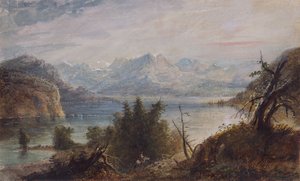 See, Wind River Gebirgskette, ca. 1837 von Alfred Jacob Miller