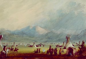 Großes Lager nahe den Cut Rocks von Alfred Jacob Miller