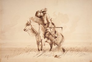 Verlorenes grünes Horn, ca. 1850 von Alfred Jacob Miller