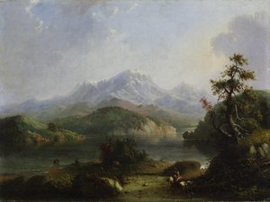 Rocky Mountain Szene, Wind River Mountains von Alfred Jacob Miller