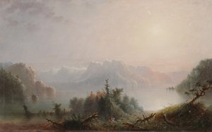 Der See breitet ihre einsame Brust zum Himmel aus, ca. 1850 von Alfred Jacob Miller