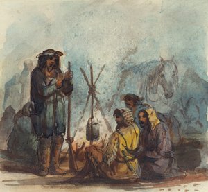 Fallensteller, ca. 1837 von Alfred Jacob Miller