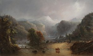 Wo die Wolken gerne ruhen, ca. 1850 von Alfred Jacob Miller