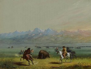 Verwundeter Büffel von Alfred Jacob Miller