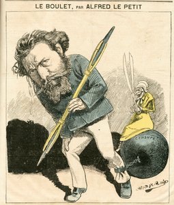 Titelblatt von „Le Grelot“, Nummer 119, Satirisch in Farben von Alfred Le Petit
