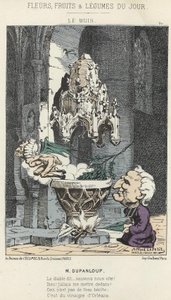 Le Boxis: Karikatur über Dupanloup - ill. vom 21/02/1871 in „Blumen, Früchte und Gemüse des Tages“