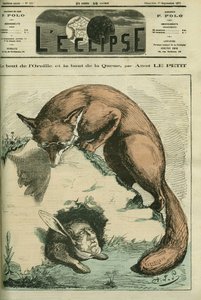 Die Spitze des Ohrs und die Spitze des Schwanzes, zwischen Adolphe Thiers als Fuchs - Republik und Philippe d