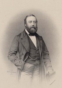 Porträt des Komponisten und Chansonniers Gustave Nadaud 1820-1893, 1862 von Alfred Lemoine