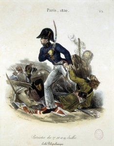 Polytechniker während der Revolution von 1830 von Lemercier von Alfred Leon Lemercier