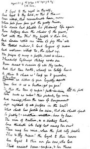 Originalmanuskript des Epilogs zu den 