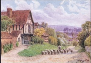 Cropthorne, bei Evesham, Worcester, aus The Cottages and the Village Life of Rural England veröffentlicht von Dent & Sons Limited von Alfred Robert Quinton