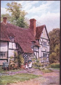 Havington, bei Evesham, Worcester, aus Die Cottages und das Dorfleben im ländlichen England, veröffentlicht von Dent & Sons Limited von Alfred Robert Quinton