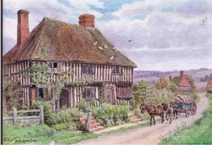Small Hythe, bei Tenterden, Kent, aus The Cottages and the Village Life of Rural England, veröffentlicht von Dent & Sons Limited, 1912 von Alfred Robert Quinton