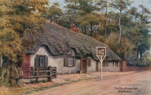 The Cat and the Fiddle Inn, New Forest von Alfred Robert Quinton